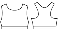 Binded sequin T-back sport top